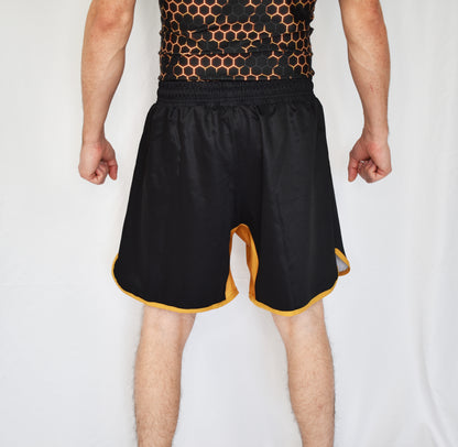 Shorts de Grappling - Noir et jaune