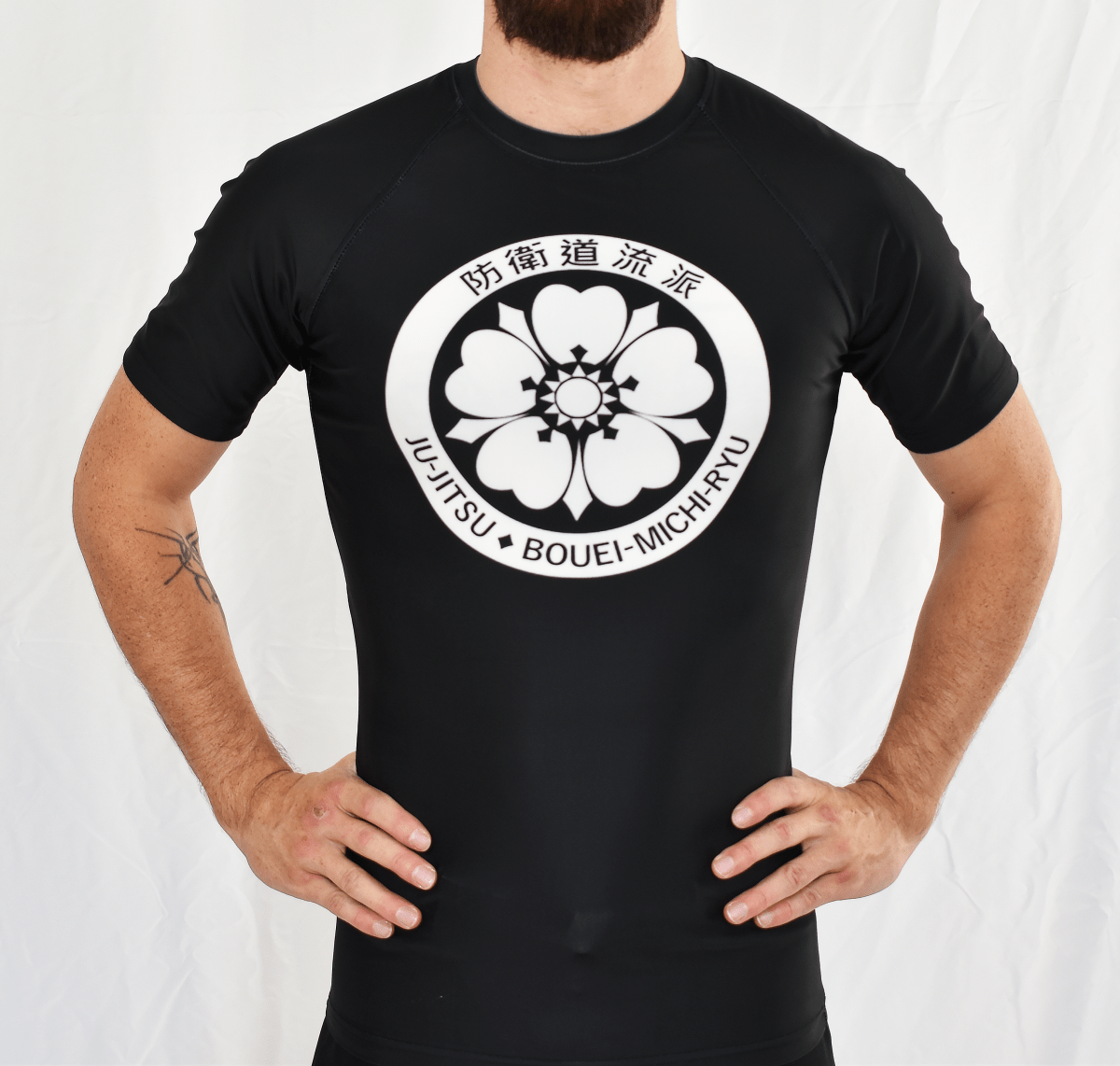 Rashguard manches courtes - École Ju - Jitsu Bouei - Michi - Ryu - Solar - Vêtements de combat