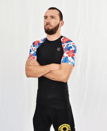 Rashguard manches courtes - Floral Hawaïen - Solar - Vêtements de combat