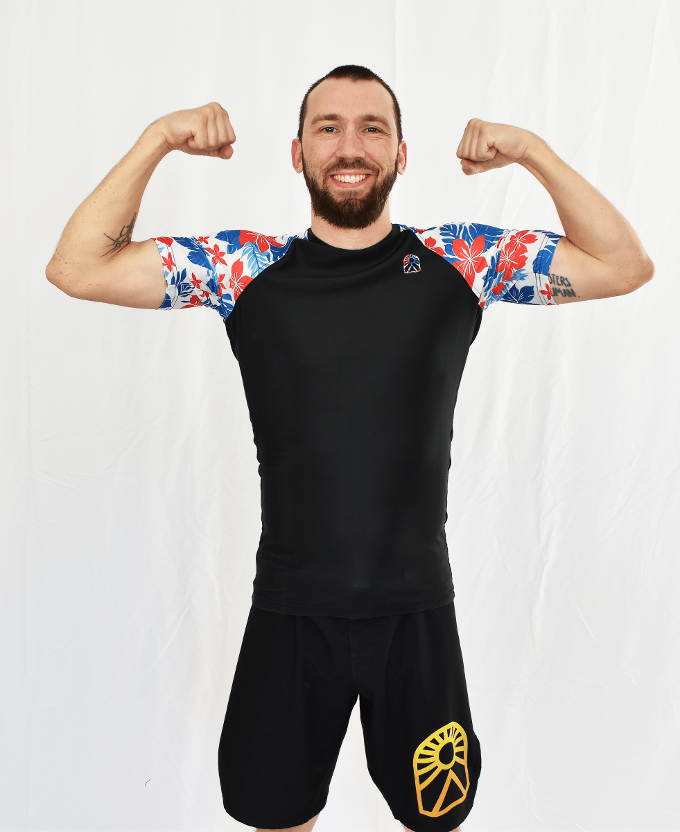 Rashguard manches courtes - Floral Hawaïen - Solar - Vêtements de combat